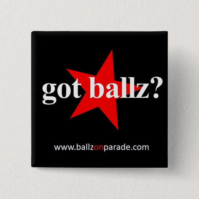 Carré 5 Cm Ballz ? Badge (Devant)