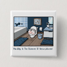 Bébé Blanc Tigre Hardship Badge Drôle Cartoon Chat