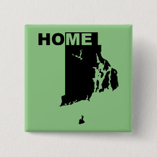 Carré 5 Cm Bouton Badge Épingle de Rhode Island Maison Loin d