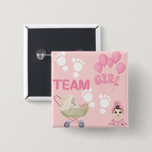 Carré 5 Cm Bouton Badge Révélation du Sexe
