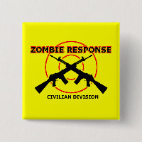 Bouton drôle de badge d'humour de réponse de zombi