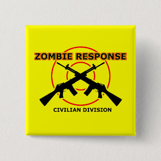 Carré 5 Cm Bouton drôle de badge d'humour de réponse de zombi