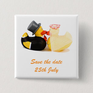 Carré 5 Cm Canards de mariage ... Badge