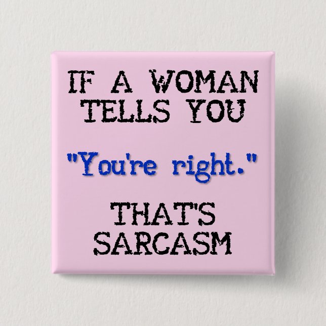 Carré 5 Cm C'est Sarcasm Funny Button Badge Pin (Devant)