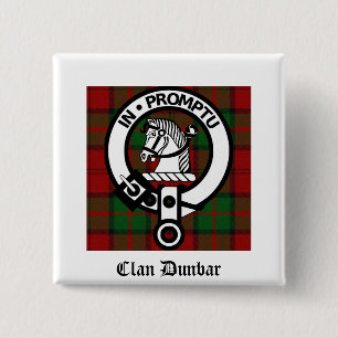 Carré 5 Cm Clan Dunbar Tartan & Crest Badge