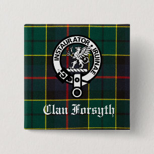 Carré 5 Cm Clan Forsyth Crest Badge et Tartan