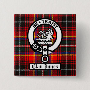 Carré 5 Cm Clan Innes Crest Badge et Tartan