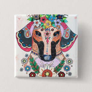 Carré 5 Cm Dachshund badge