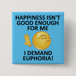 Carré 5 Cm Demande Euphoria Funny Button Badge Pin