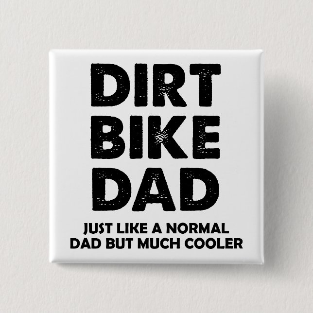 Carré 5 Cm Dirt Bike Papa Drôle Motocross Bouton Badge Pin (Devant)