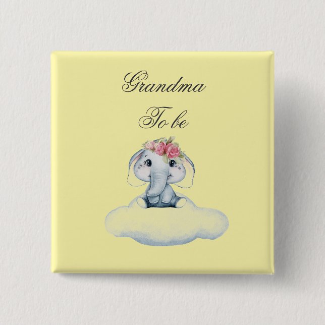 Carré 5 Cm Dreamy Days avec Rosie l'éléphant. Badge (Devant)