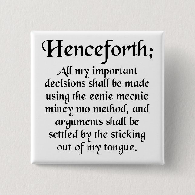 Carré 5 Cm Eenie Meenie Miney Mo Funny Button Badge Pin (Devant)