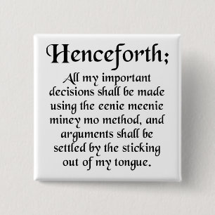 Carré 5 Cm Eenie Meenie Miney Mo Funny Button Badge Pin