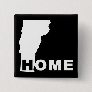 Carré 5 Cm Épingle à badge de Vermont loin de chez soi