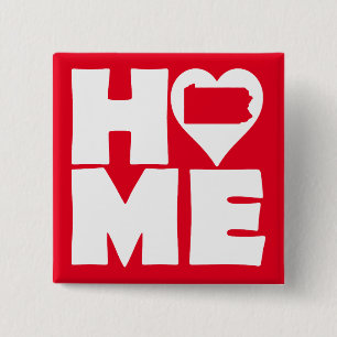 Carré 5 Cm Épingle à badge du cœur de la maison de Pennsylvan