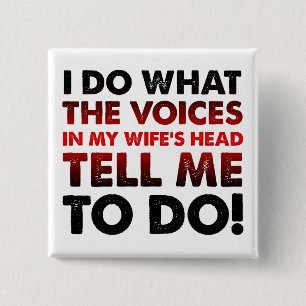 Carré 5 Cm Épingle de badge pour la tête de ma femme