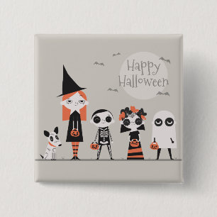 Carré 5 Cm Halloween simple mais élégant   Badge