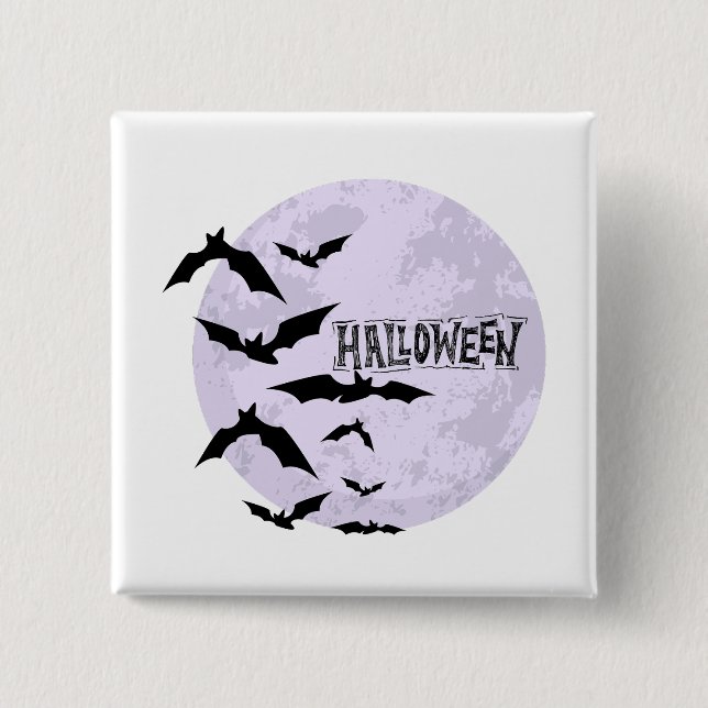 Carré 5 Cm Happy Halloween Badge (Devant)