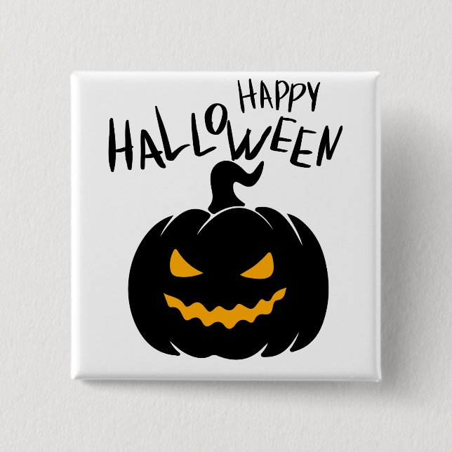 Carré 5 Cm Happy Halloween Badge (Devant)