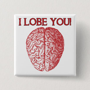 Carré 5 Cm Je T'aime Geektard Amour Drôle Bouton Badge Épingl