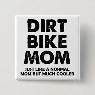 Carré 5 Cm Maman de moto cross drôle Motocross Badge Bouton É
