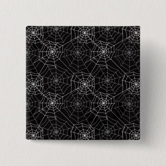 Carré 5 Cm Motif Web Halloween Spider | Badge (Devant)