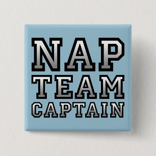 Carré 5 Cm Nap Team Capitaine Funny Button Badge Pin