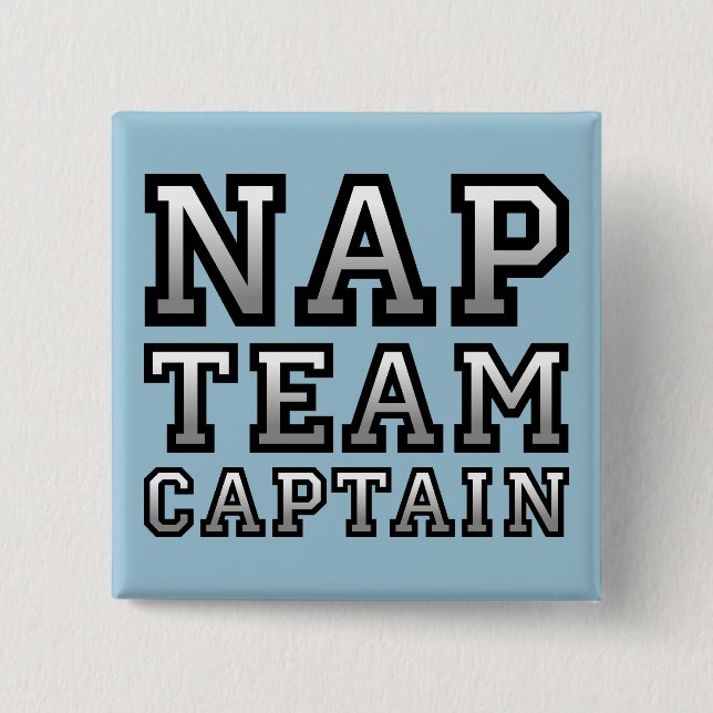 Carré 5 Cm Nap Team Capitaine Funny Button Badge Pin (Devant)