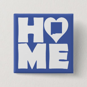 Carré 5 Cm Nouveau Badge Bouton Épinglette Maison Coeur État