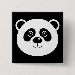 Carré 5 Cm Panda Bear Bouton Badge Pin