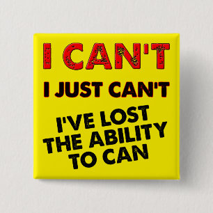 Carré 5 Cm Perdu La Capacité De Pouvoir Drôle Bouton Badge Pi