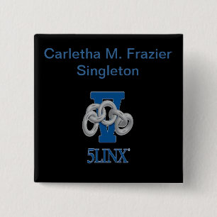 Carré 5 Cm Pin de badge nominatif de Carletha M. Frazier