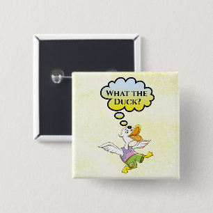 Carré 5 Cm Quel canard ? Badge