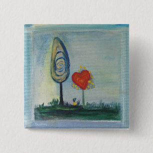 Carré 5 Cm Saint-Valentin, Badge d'amour