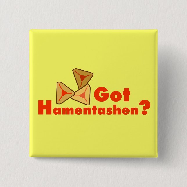 Carré 5 Cm Vous avez Hamentashen ? Badge (Devant)
