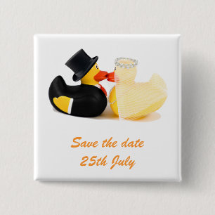 Carré 5 Cm Wedding ducks 2 ... Badge