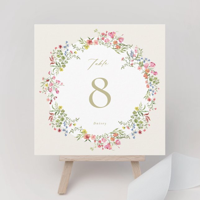 carré 5 x 5 arche fleurie Mariage Numéro de tablea (Créateur téléchargé)