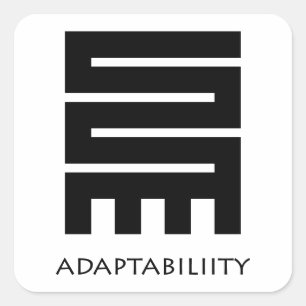 Carré Adaptabilité ( Nkyinkyim ) Sticker Symbole Adinkra