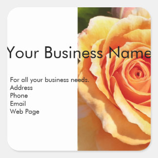 Carré Address Lable Sticker Roses 
