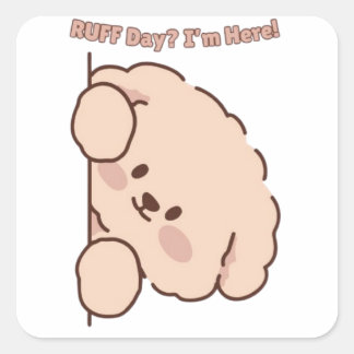 Carré Adorable Dog Lover Sticker 