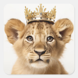 Carré Adorable Sticker Royal Dress Up King Lion