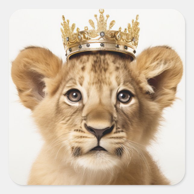 Carré Adorable Sticker Royal Dress Up King Lion (Devant)