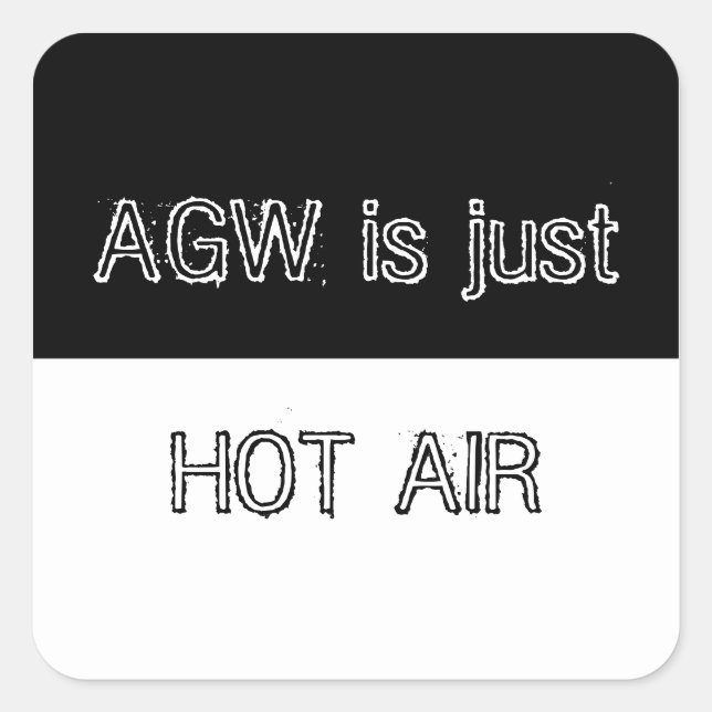 Carré AGW n'est qu'un Sticker à air chaud (Devant)