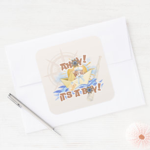 Carré Ahoy ! Bébé garçon Sticker douche