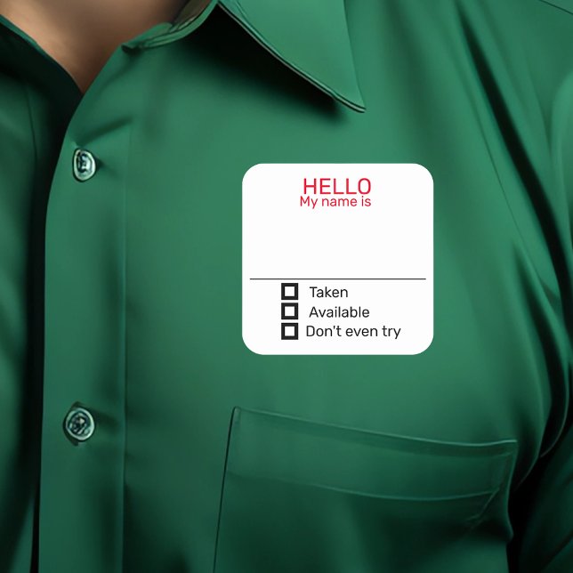 Carré Amusant Nom de la Partie Balise Balise Sticker (Créateur téléchargé)