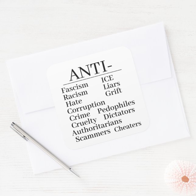 Carré Anti- Sticker (Enveloppe)