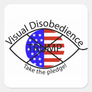 Carré Anti-Trump Sticker contre la désobéissance visue