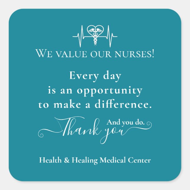 Carré Appréciation Sticker Infirmière Semaine Mois en vr (Devant)