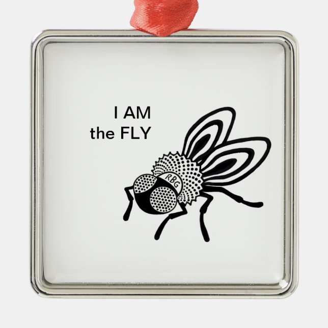 Carré Argenté Collier RBG Ruth Bader Ginsburg Ornement de vol (Devant)