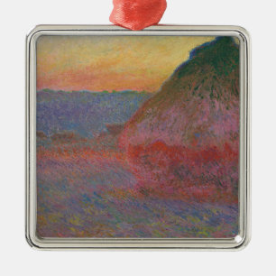 Carré Argenté Emballages (par Claude Monet) Ornement en céramiqu